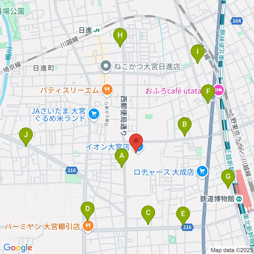 イオンシネマ大宮周辺のコンビニエンスストア一覧地図