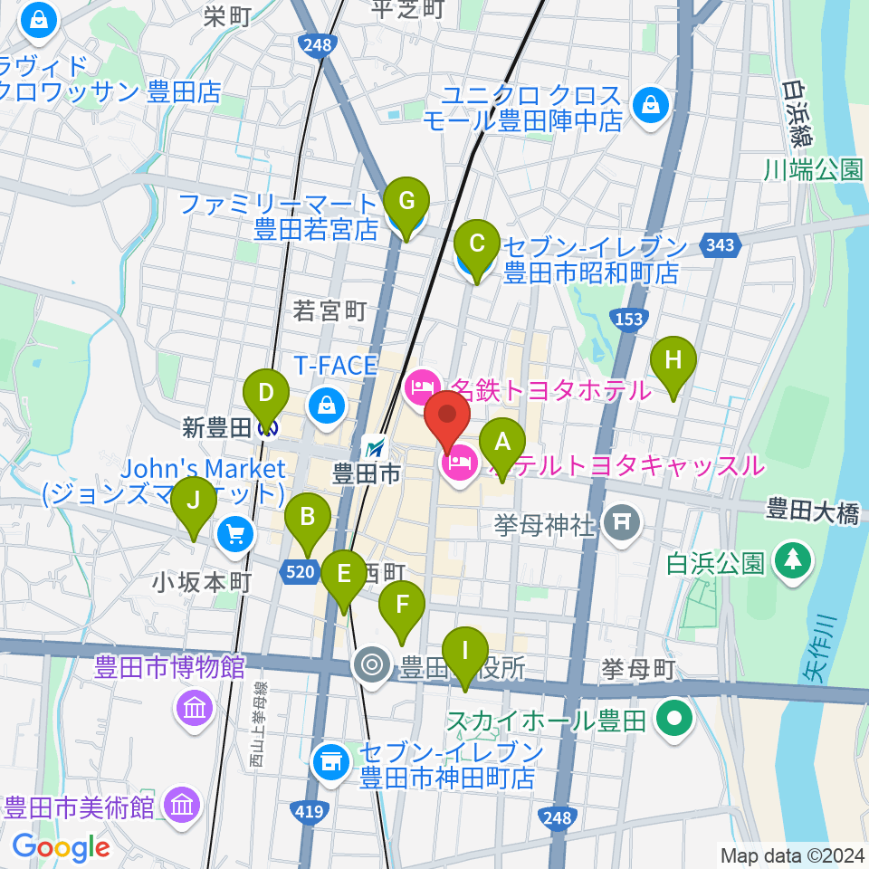 イオンシネマ豊田KiTARA周辺のコンビニエンスストア一覧地図