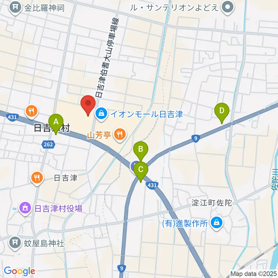 MOVIX日吉津周辺のコンビニエンスストア一覧地図