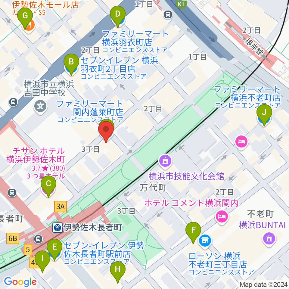 スタージス周辺のコンビニエンスストア一覧地図