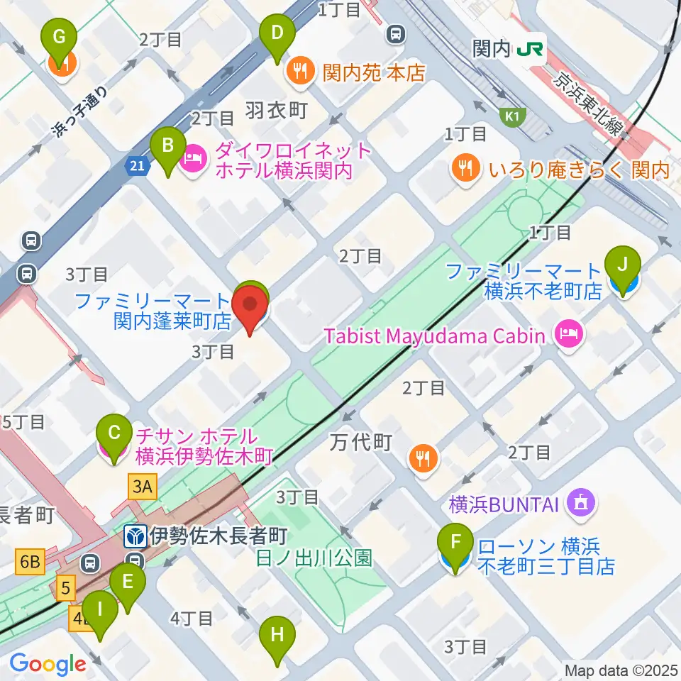 スタージス周辺のコンビニエンスストア一覧地図