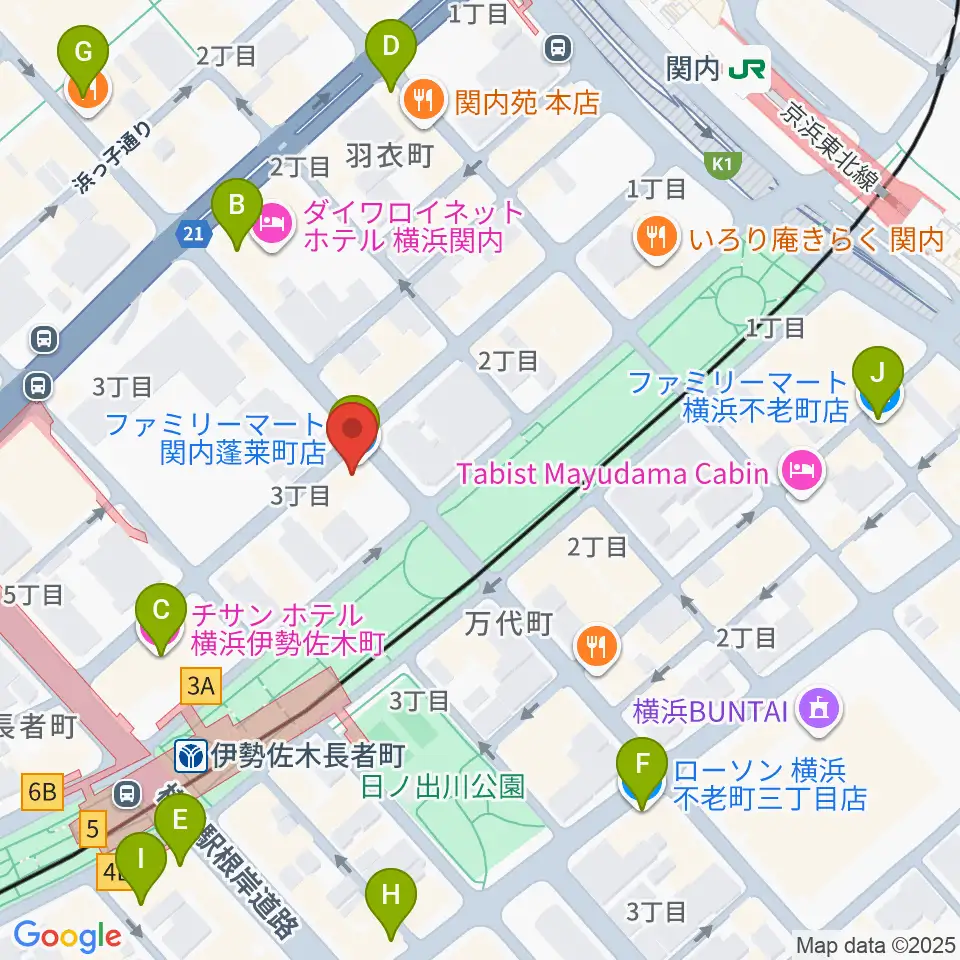 スタージス周辺のコンビニエンスストア一覧地図
