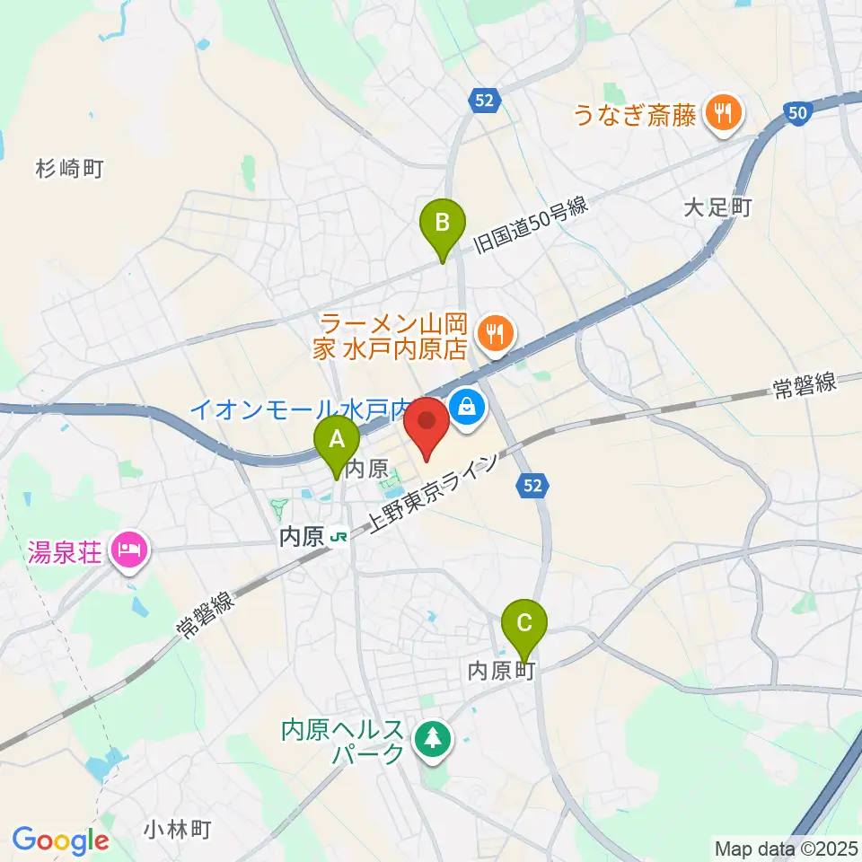 TOHOシネマズ水戸内原周辺のコンビニエンスストア一覧地図