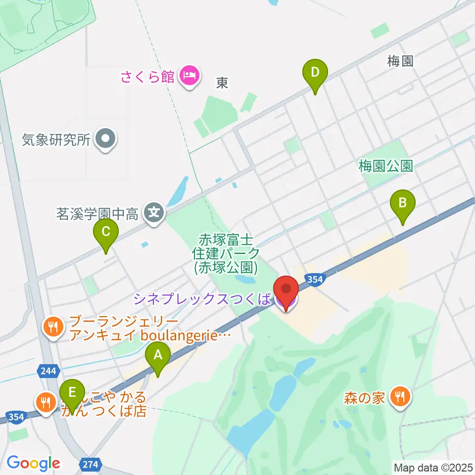 シネプレックスつくば周辺のコンビニエンスストア一覧地図