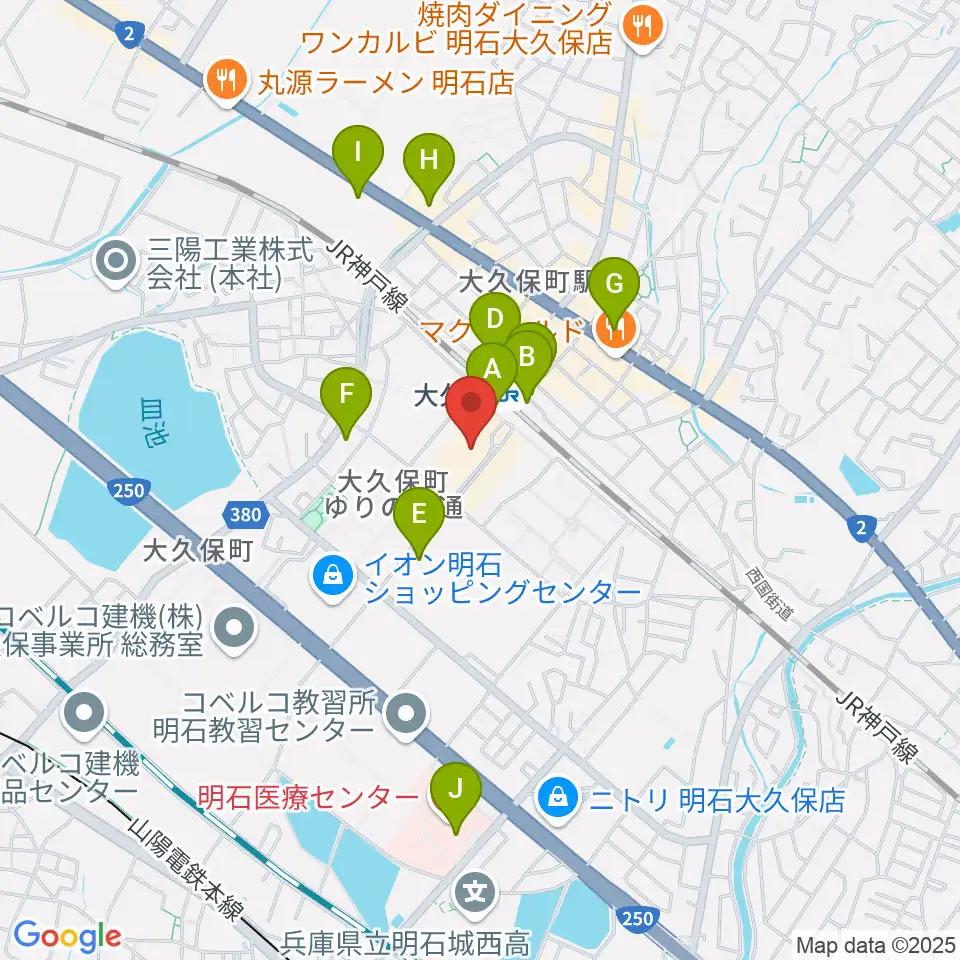 イオンシネマ明石周辺のコンビニエンスストア一覧地図