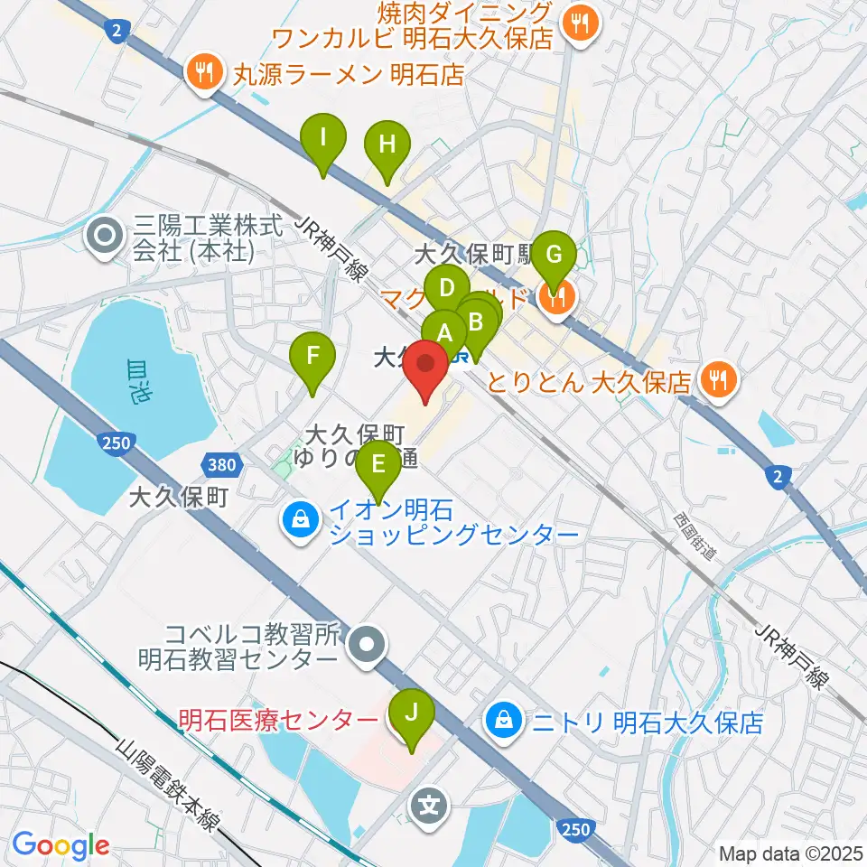 イオンシネマ明石周辺のコンビニエンスストア一覧地図