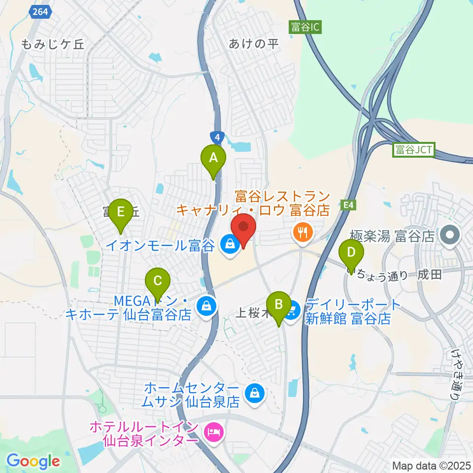 109シネマズ富谷周辺のコンビニエンスストア一覧地図