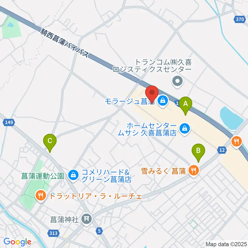 109シネマズ菖蒲周辺のコンビニエンスストア一覧地図