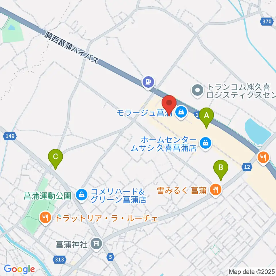 109シネマズ菖蒲周辺のコンビニエンスストア一覧地図
