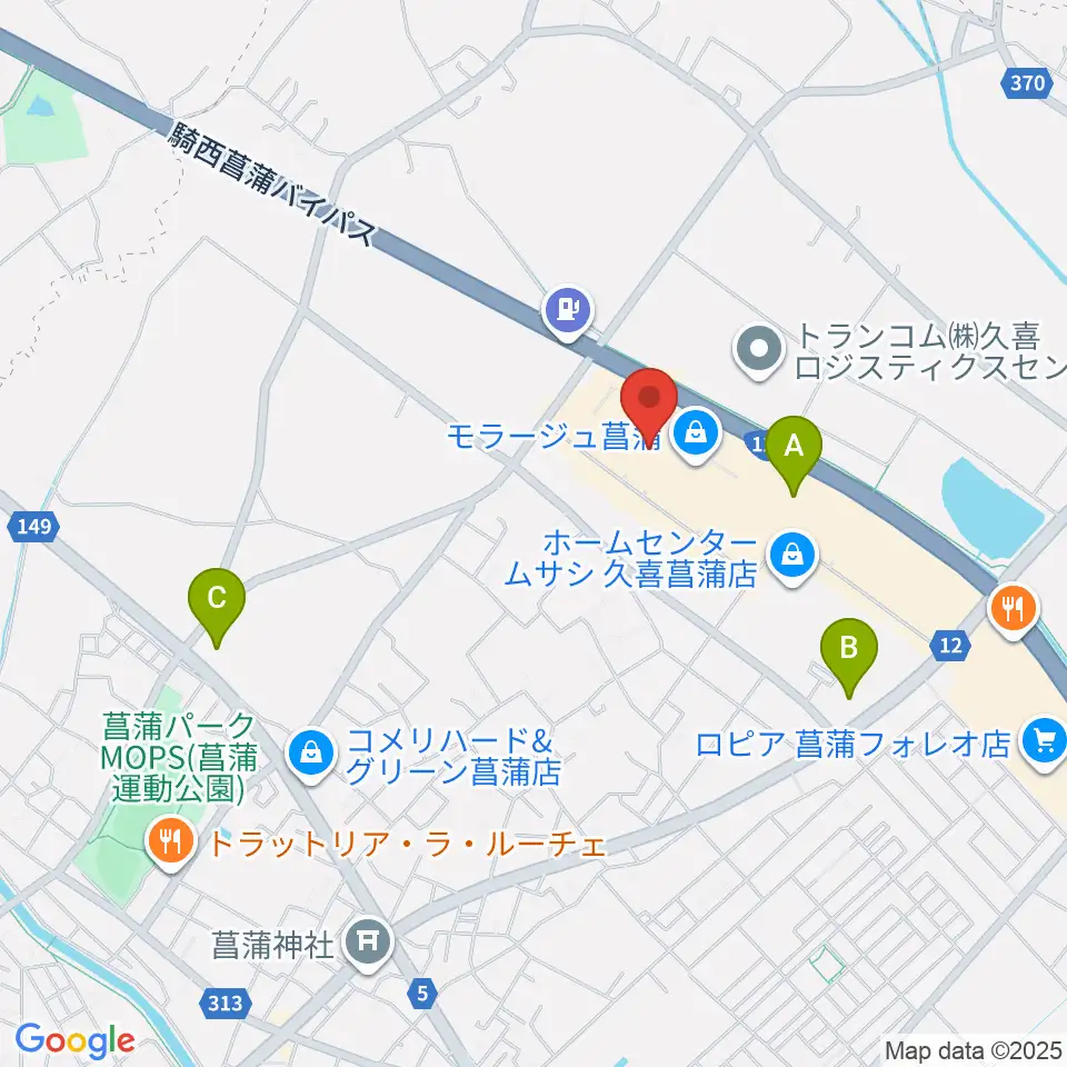 109シネマズ菖蒲周辺のコンビニエンスストア一覧地図