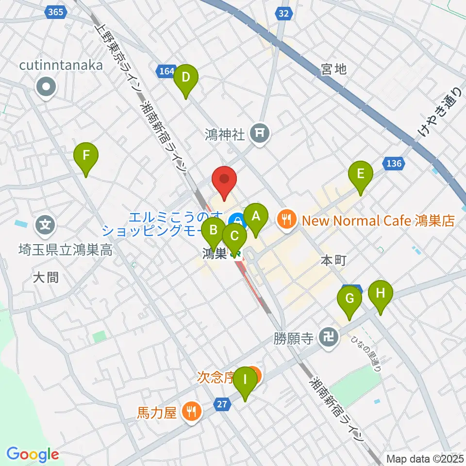 こうのすシネマ周辺のコンビニエンスストア一覧地図