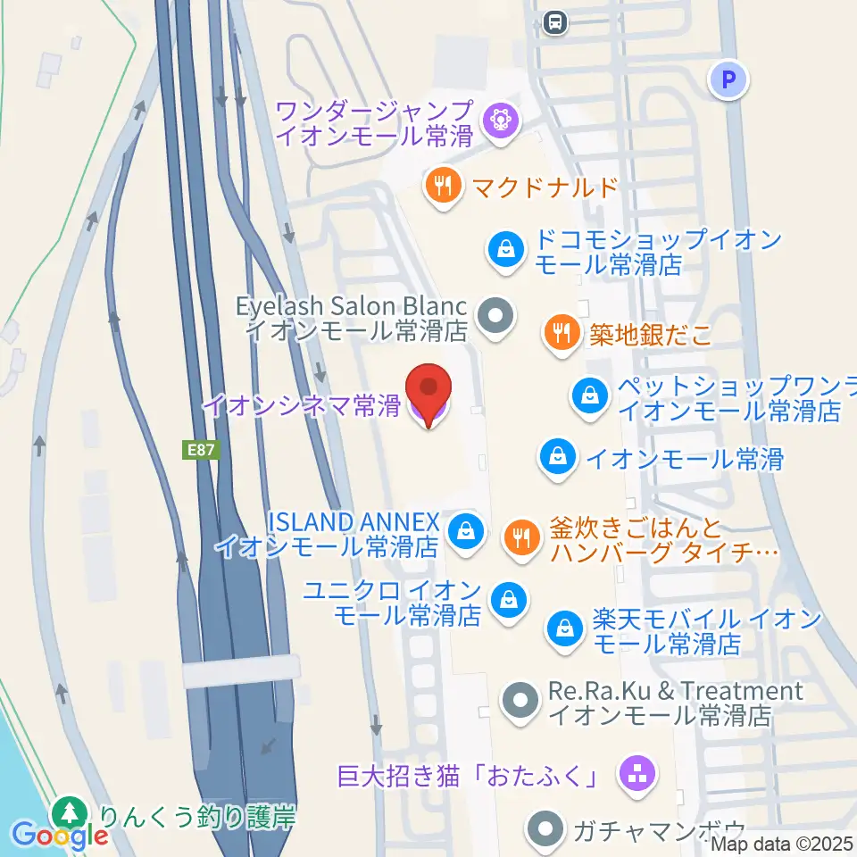 イオンシネマ常滑周辺のコンビニエンスストア一覧地図