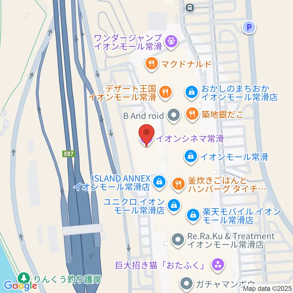 イオンシネマ常滑周辺のコンビニエンスストア一覧地図