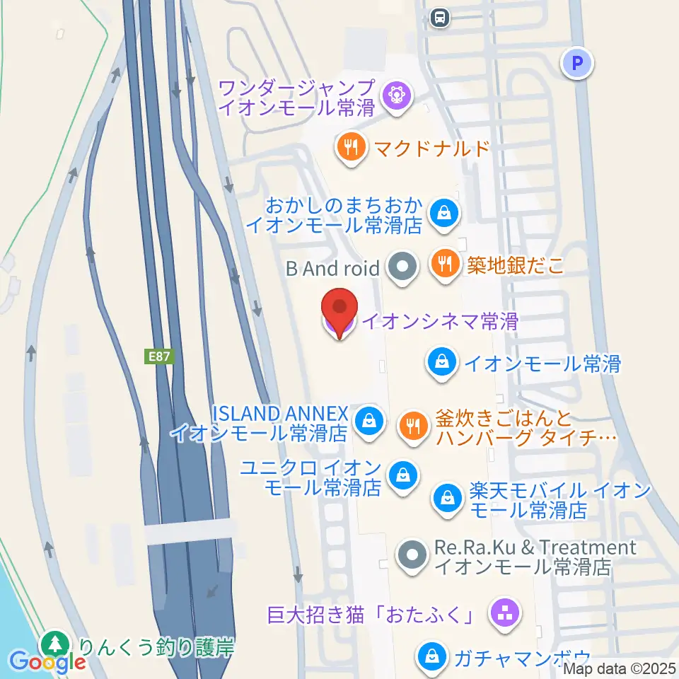 イオンシネマ常滑周辺のコンビニエンスストア一覧地図