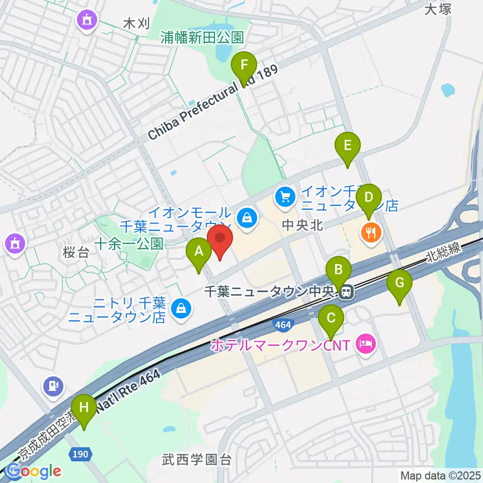 イオンシネマ千葉ニュータウン周辺のコンビニエンスストア一覧地図