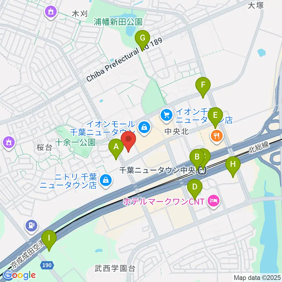 イオンシネマ千葉ニュータウン周辺のコンビニエンスストア一覧地図