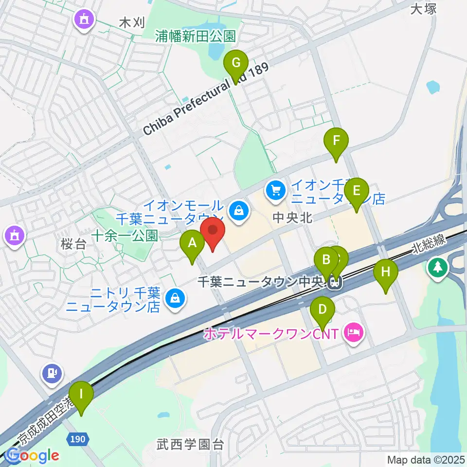 イオンシネマ千葉ニュータウン周辺のコンビニエンスストア一覧地図