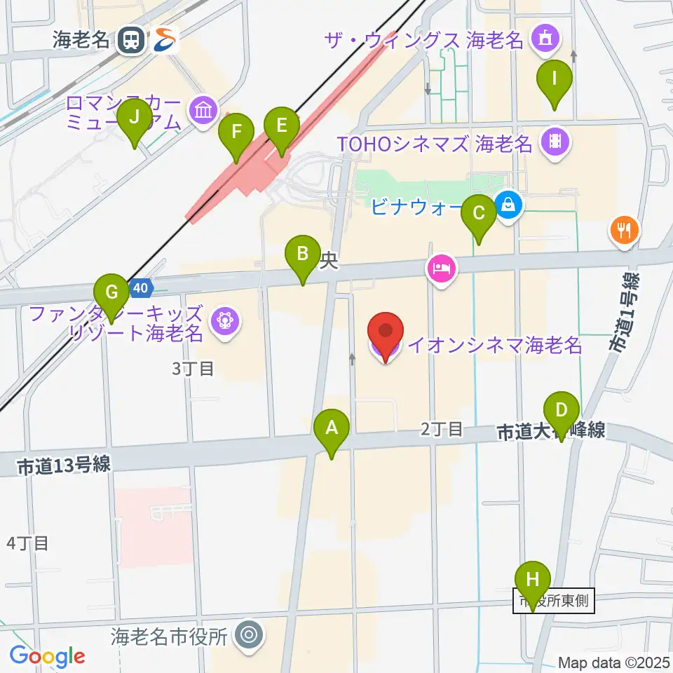 イオンシネマ海老名周辺のコンビニエンスストア一覧地図