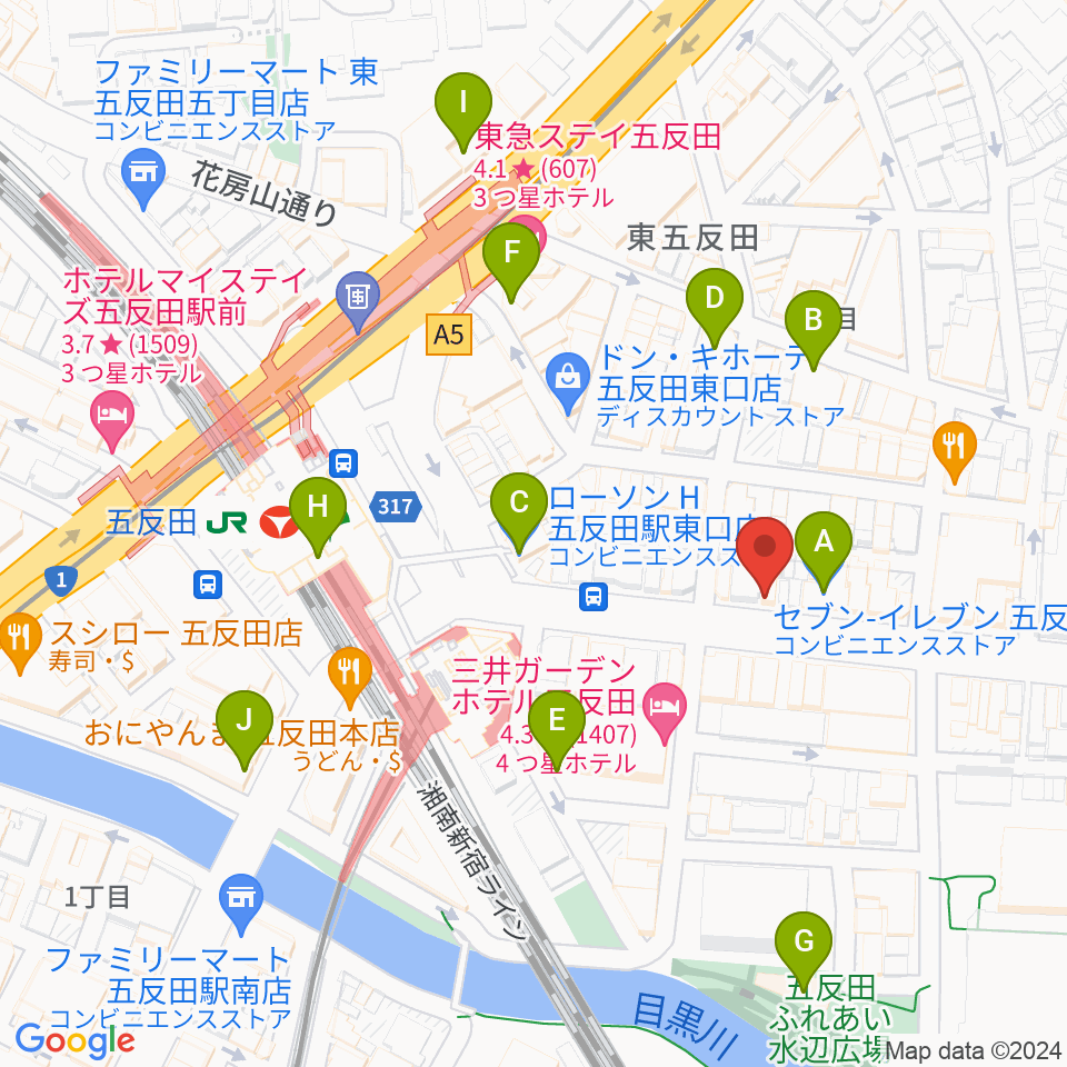 弾き語りbar ピストル周辺のコンビニエンスストア一覧地図