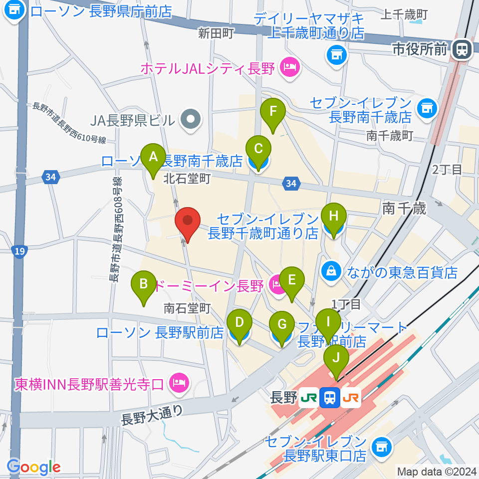 ラ・ペーニャ周辺のコンビニエンスストア一覧地図