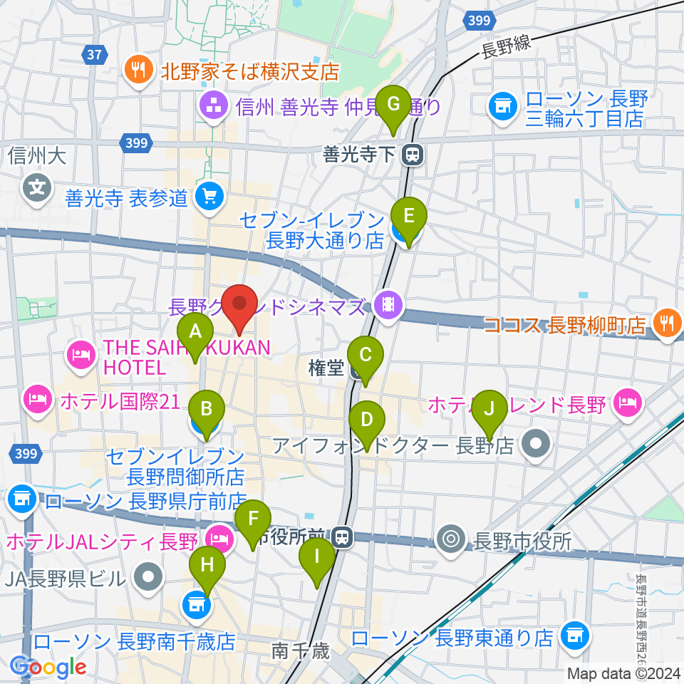 MISSTONES周辺のコンビニエンスストア一覧地図