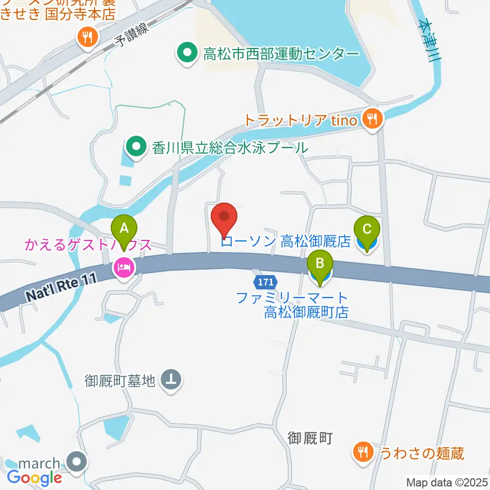 高松 ELEVEN STUDIO周辺のコンビニエンスストア一覧地図