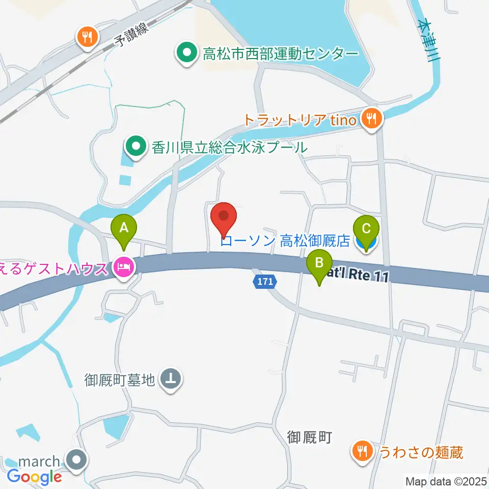 高松 ELEVEN STUDIO周辺のコンビニエンスストア一覧地図