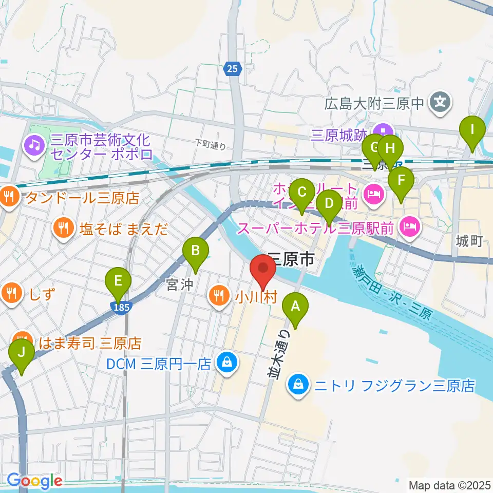 FMみはら周辺のコンビニエンスストア一覧地図