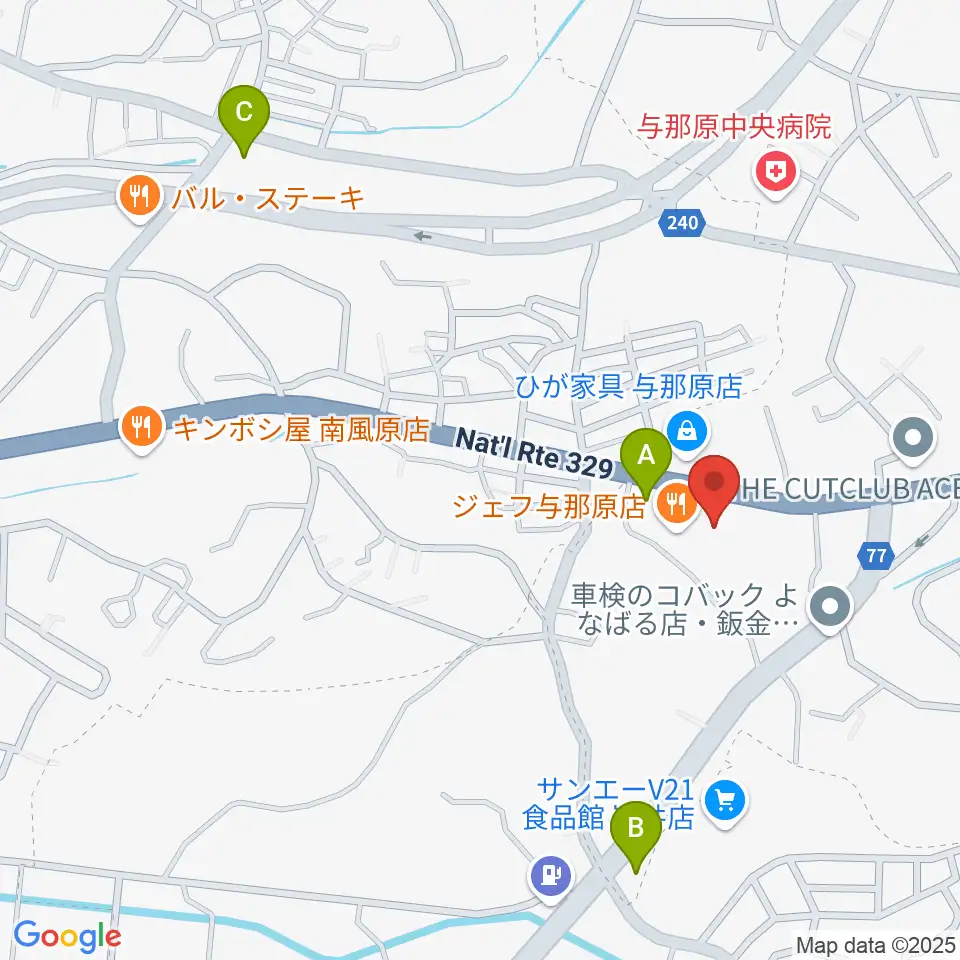 FMよなばる周辺のコンビニエンスストア一覧地図