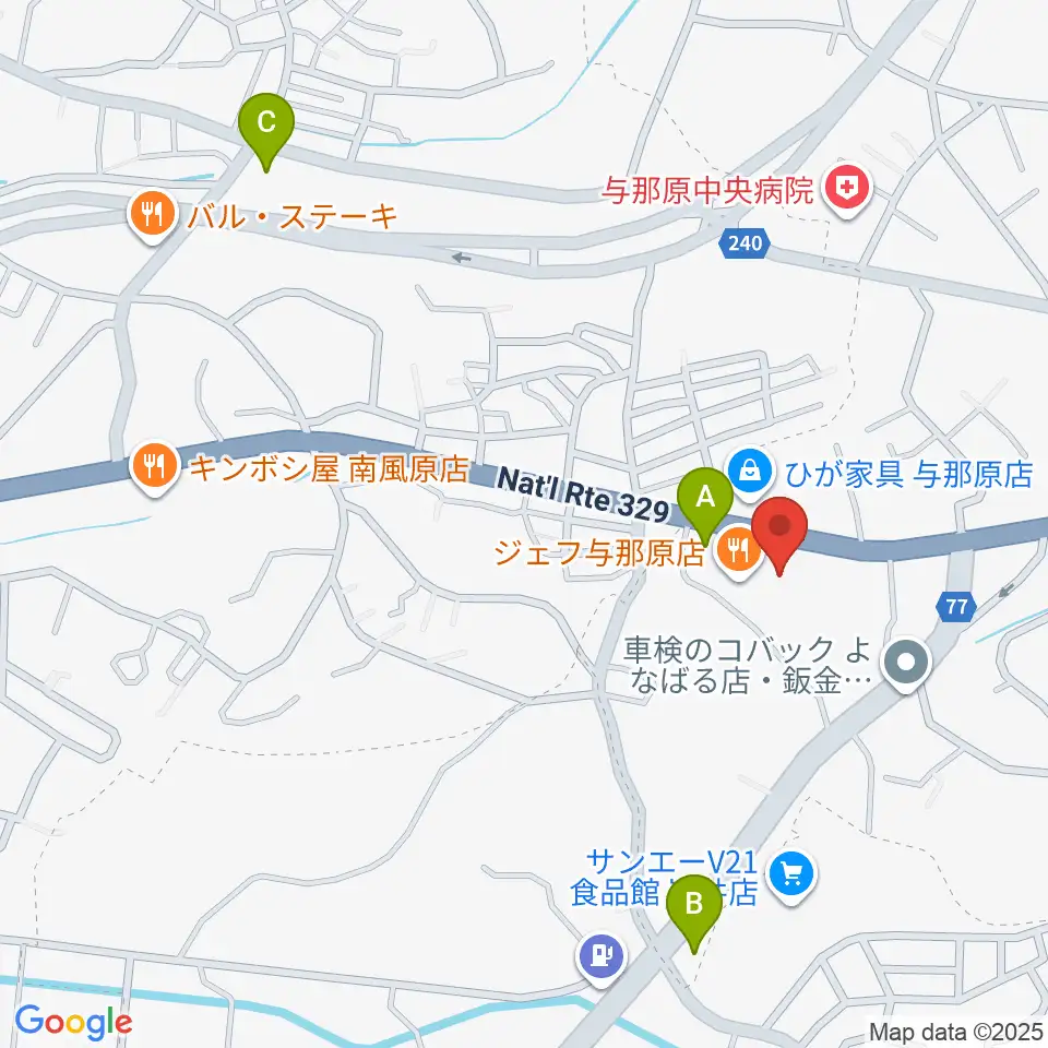 FMよなばる周辺のコンビニエンスストア一覧地図