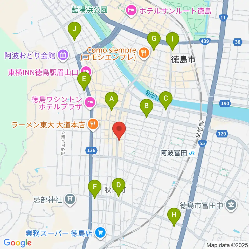 徳島FIGHT CLUB周辺のコンビニエンスストア一覧地図
