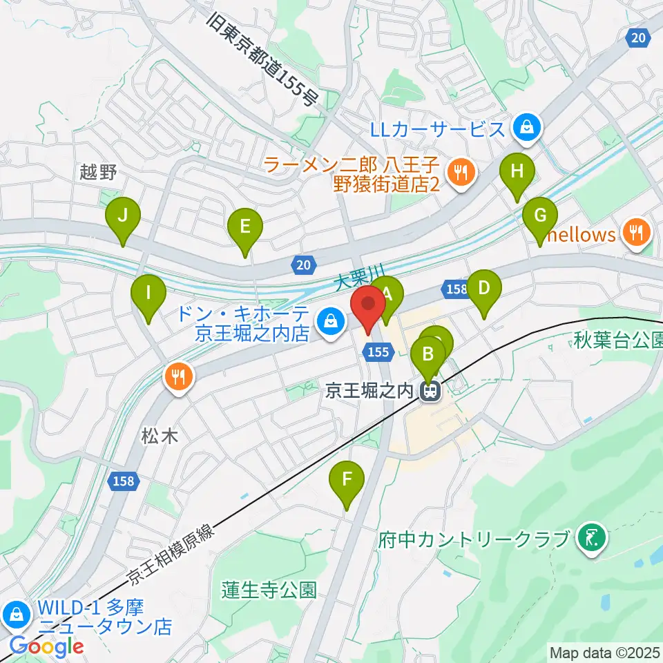 京王堀之内time tokyo周辺のコンビニエンスストア一覧地図
