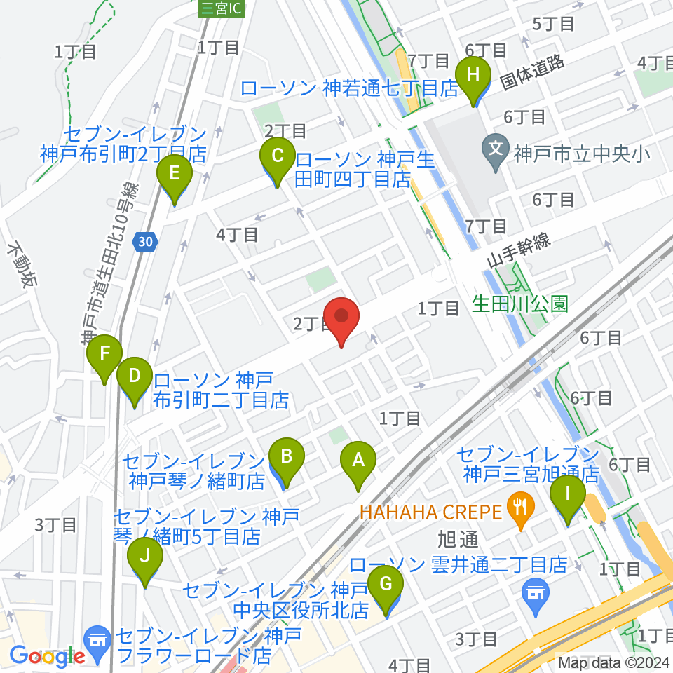 ソアースタジオ周辺のコンビニエンスストア一覧地図