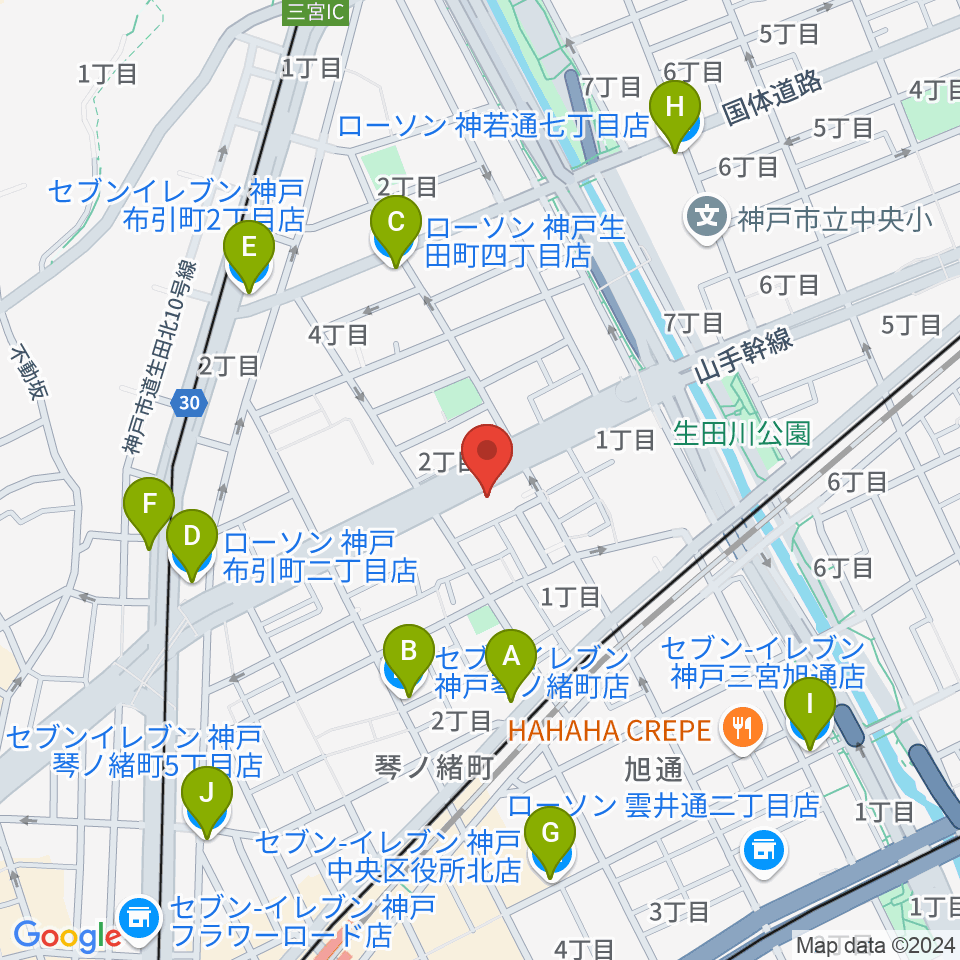 ソアースタジオ周辺のコンビニエンスストア一覧地図