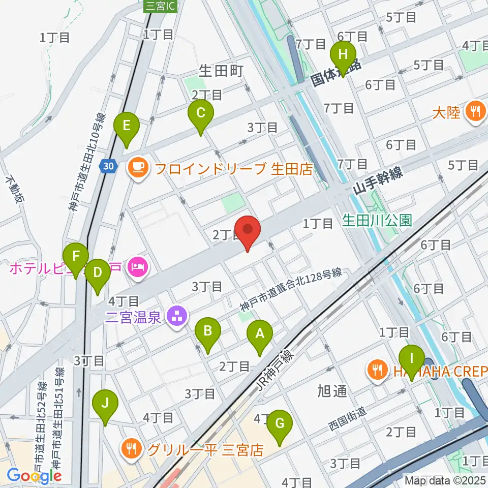 ソアー音楽教室周辺のコンビニエンスストア一覧地図