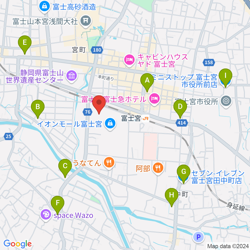 イオンシネマ富士宮周辺のコンビニエンスストア一覧地図