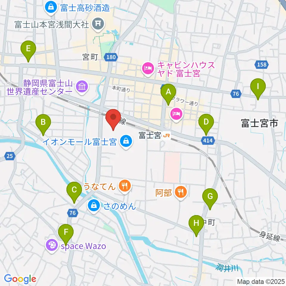 イオンシネマ富士宮周辺のコンビニエンスストア一覧地図