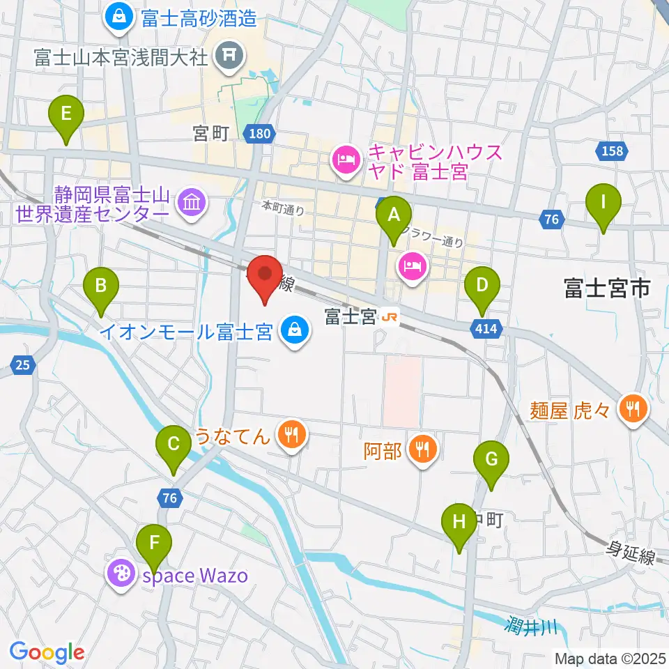 イオンシネマ富士宮周辺のコンビニエンスストア一覧地図