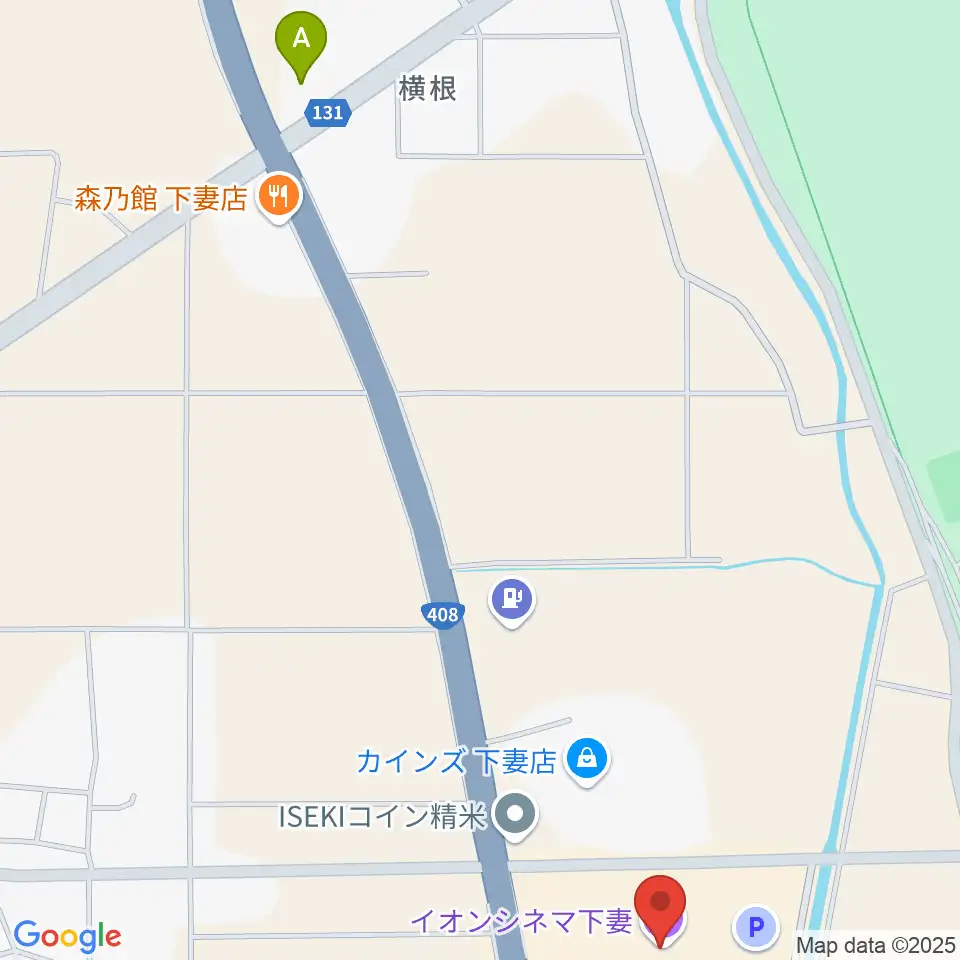 イオンシネマ下妻周辺のコンビニエンスストア一覧地図