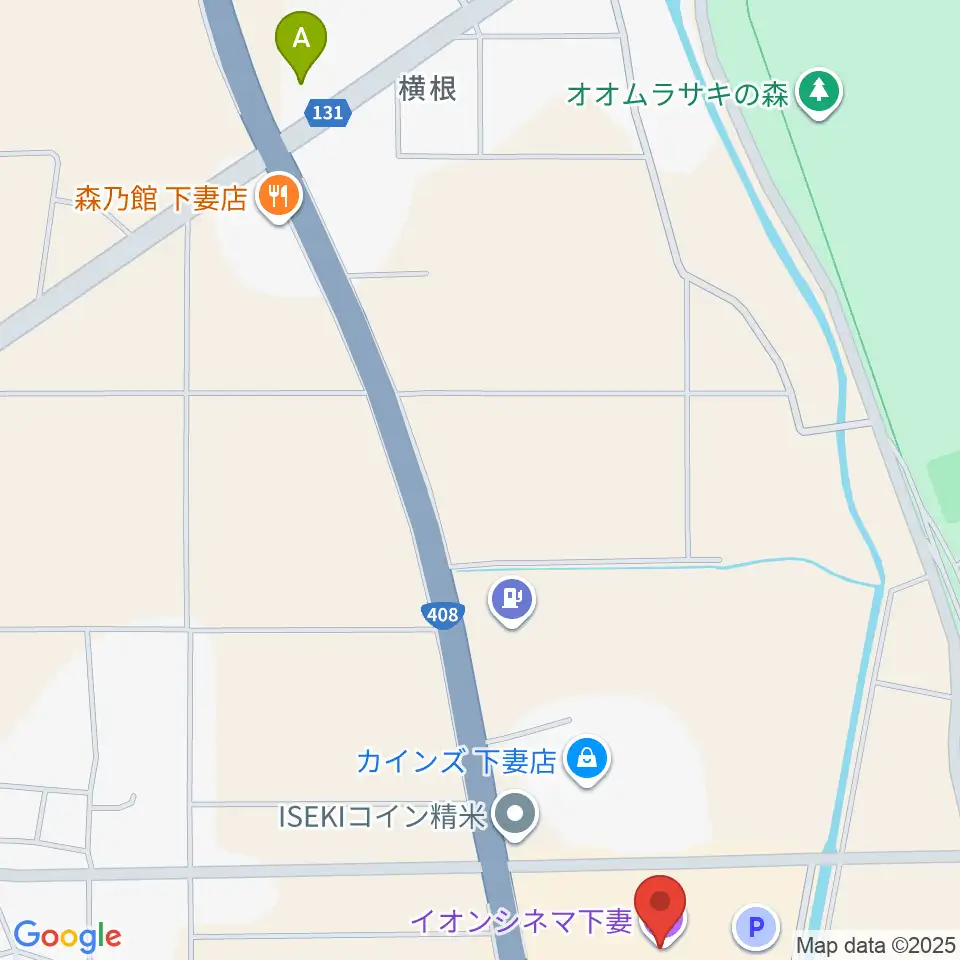 イオンシネマ下妻周辺のコンビニエンスストア一覧地図