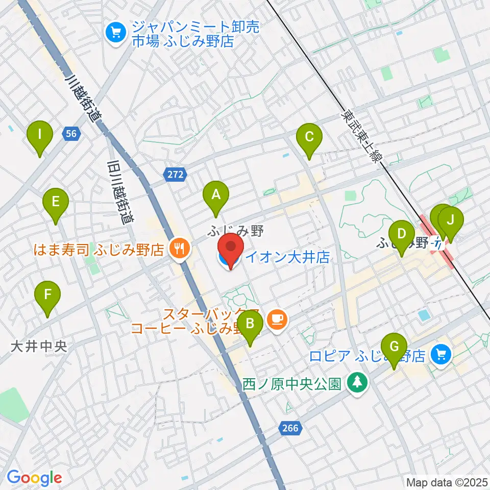 イオンシネマ大井周辺のコンビニエンスストア一覧地図