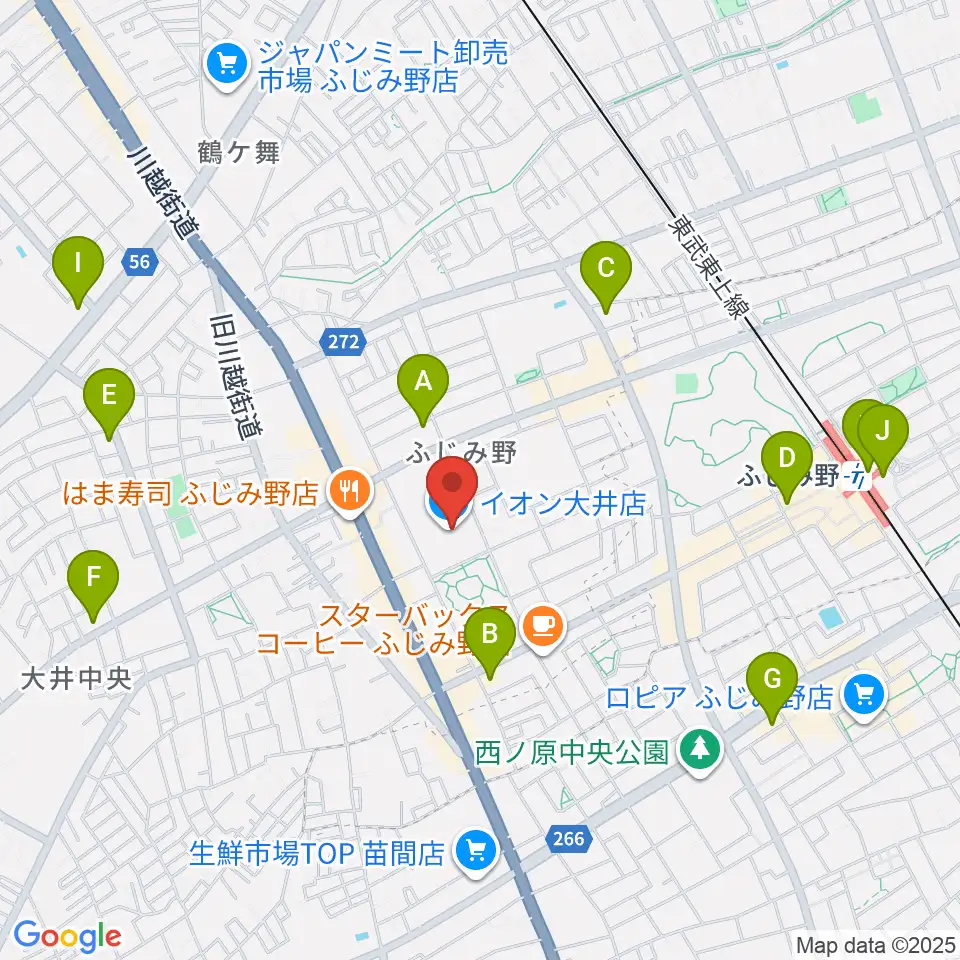 イオンシネマ大井周辺のコンビニエンスストア一覧地図