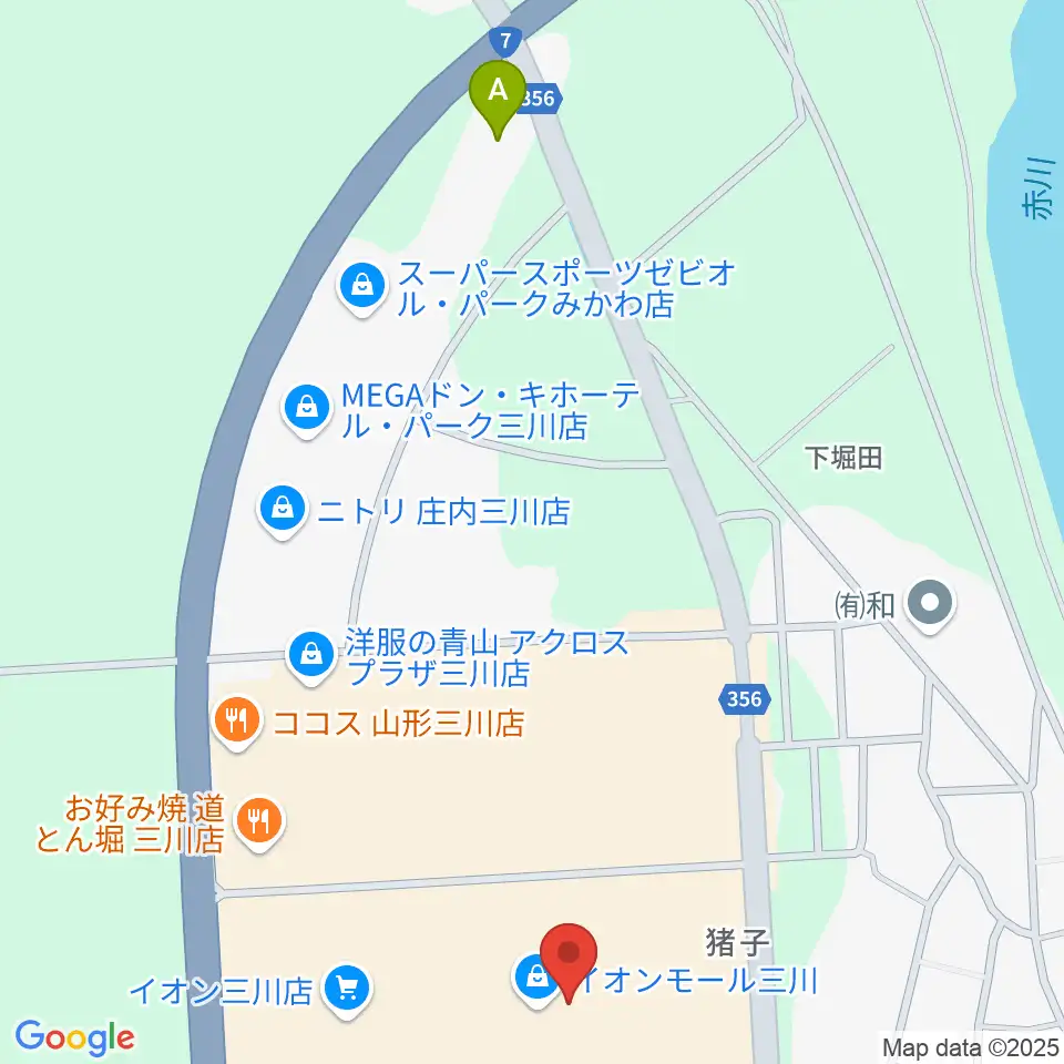 イオンシネマ三川周辺のコンビニエンスストア一覧地図