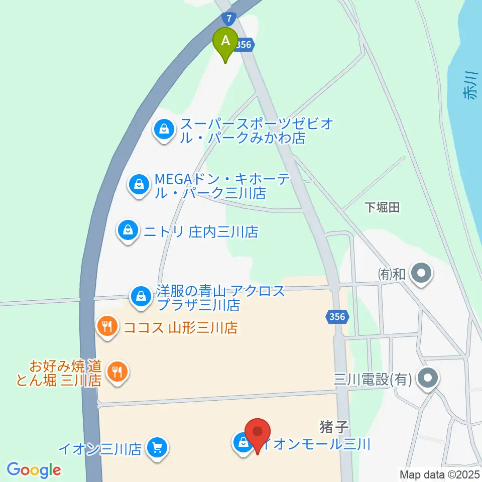 イオンシネマ三川周辺のコンビニエンスストア一覧地図