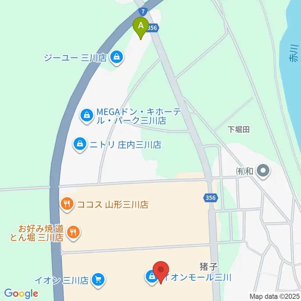 イオンシネマ三川周辺のコンビニエンスストア一覧地図