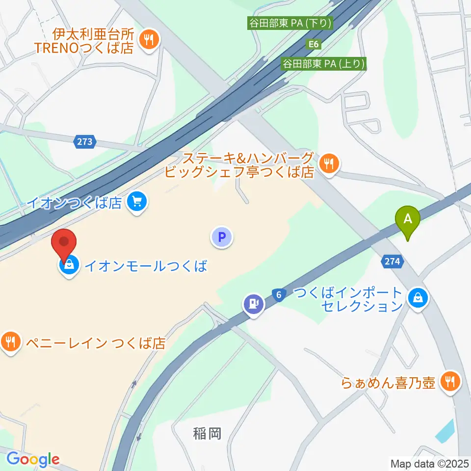 USシネマつくば周辺のコンビニエンスストア一覧地図