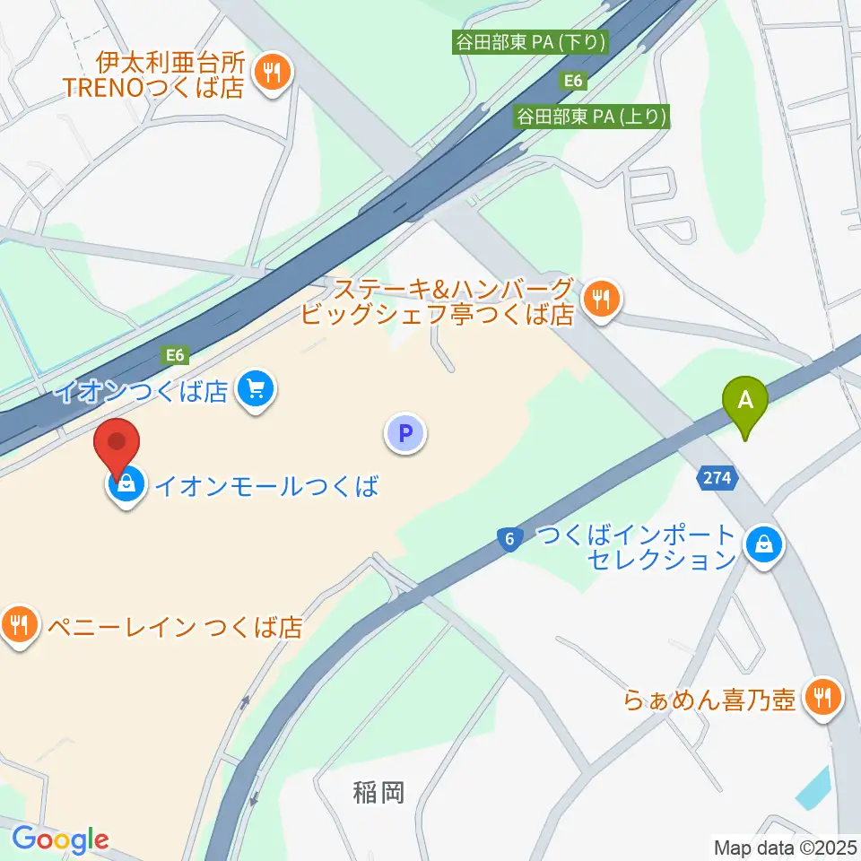 USシネマつくば周辺のコンビニエンスストア一覧地図