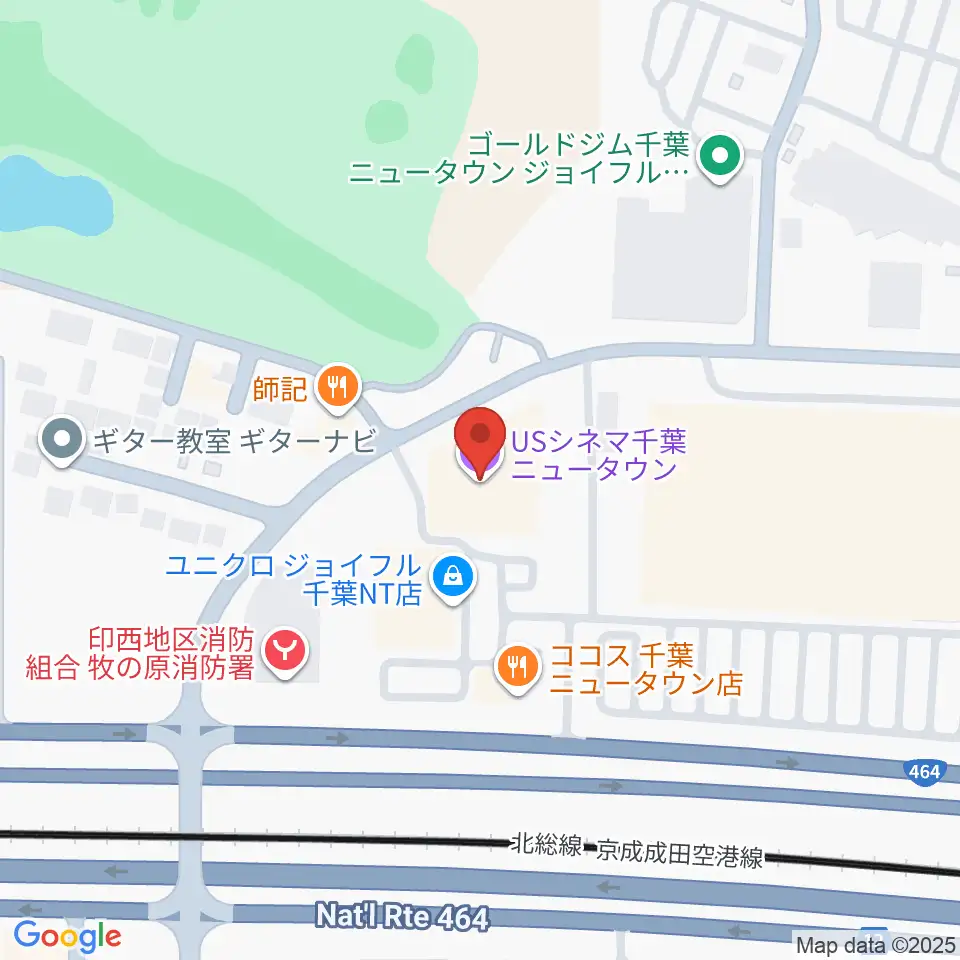 USシネマ千葉ニュータウン周辺のコンビニエンスストア一覧地図
