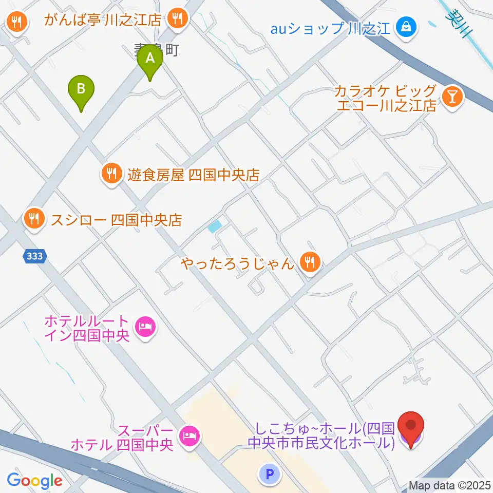 しこちゅ~ホール周辺のコンビニエンスストア一覧地図