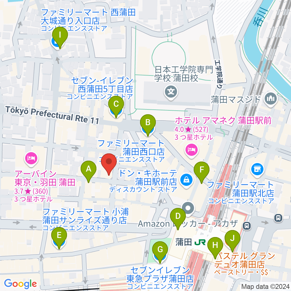 KAMATAぶらぶら周辺のコンビニエンスストア一覧地図